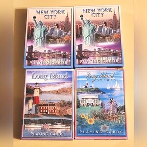Lot Of 4 NYC & Long Island, NY Playing Card Decks